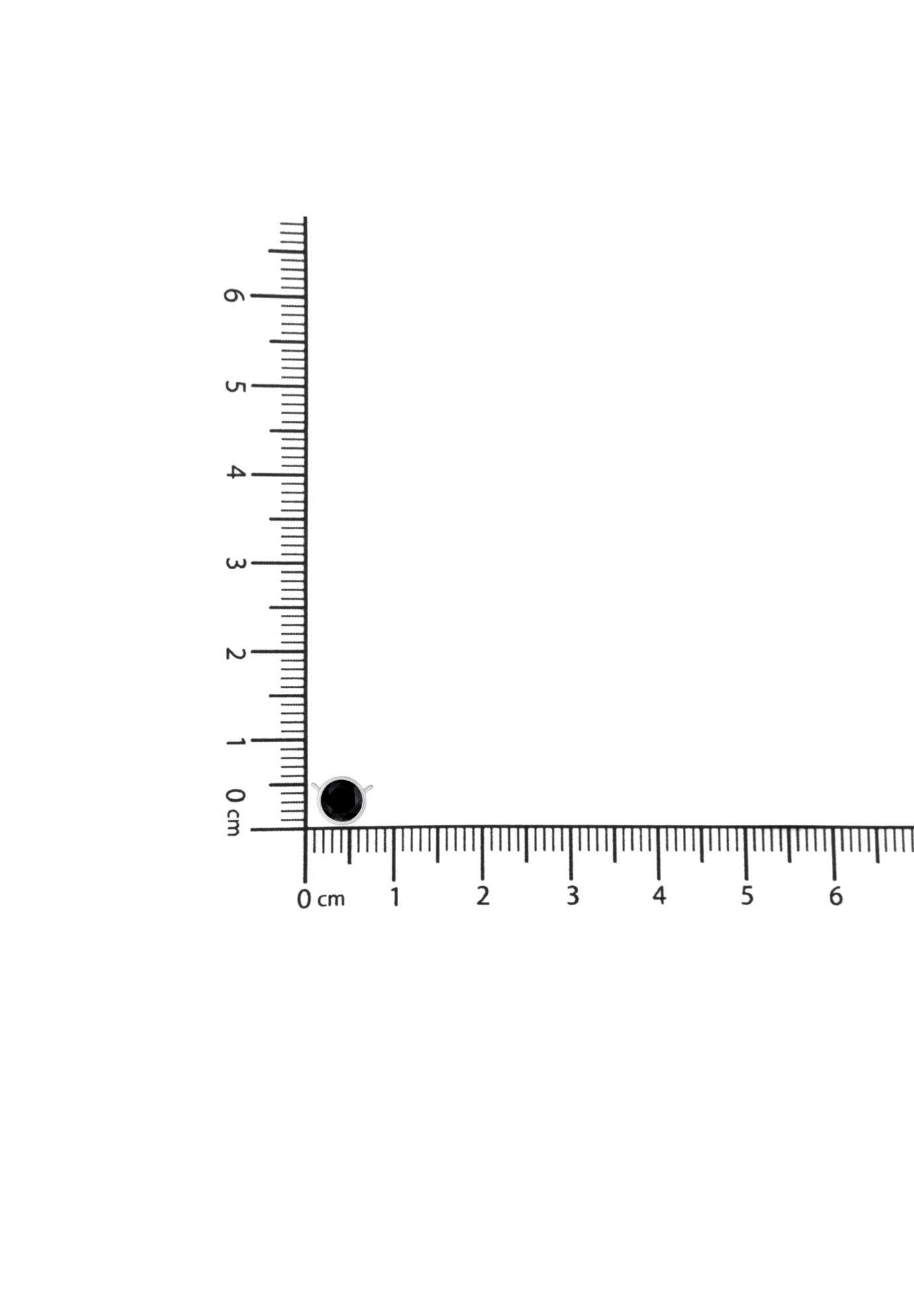 Silver 1/2 Cttw Black Diamond Bezel Solitaire 18 inches Pendant Necklace, , alternate image number 5