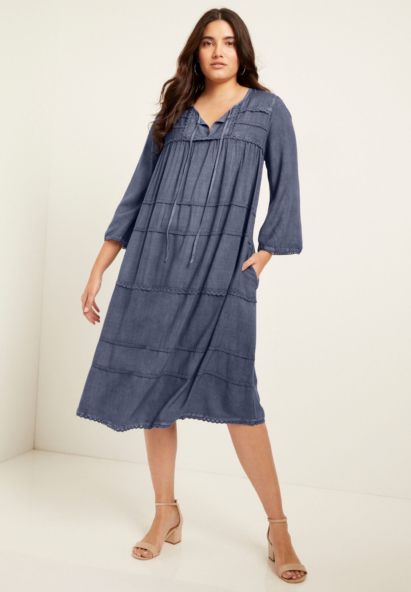 Light blue peasant dress sale
