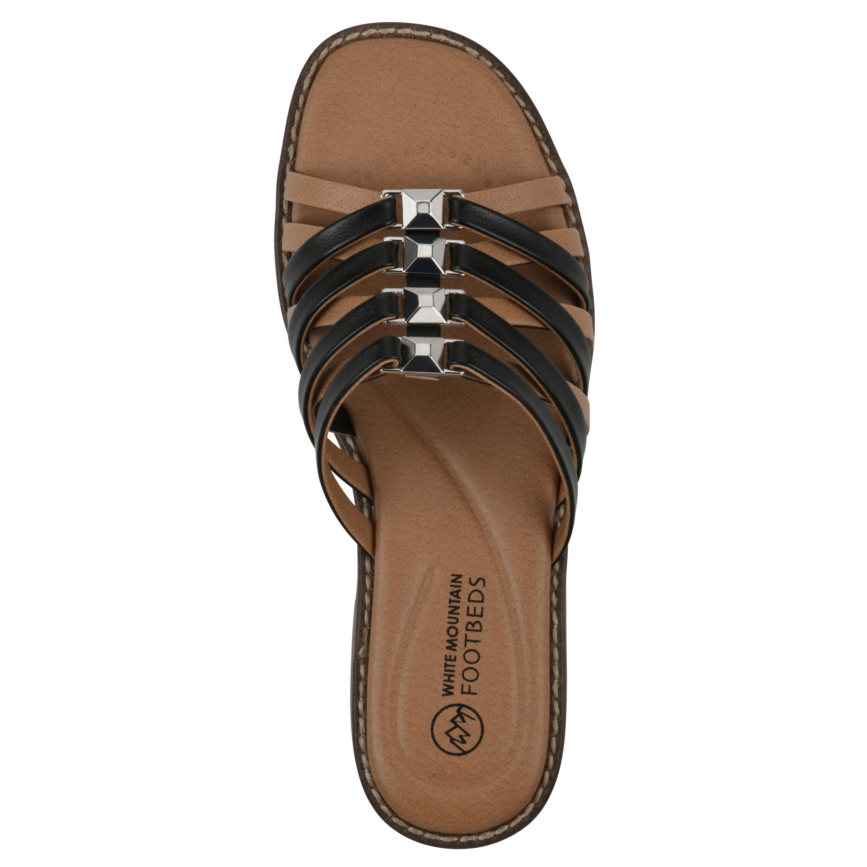 Mazy Slip On Sandal, BLACK SMOOTH, alternate image number 4