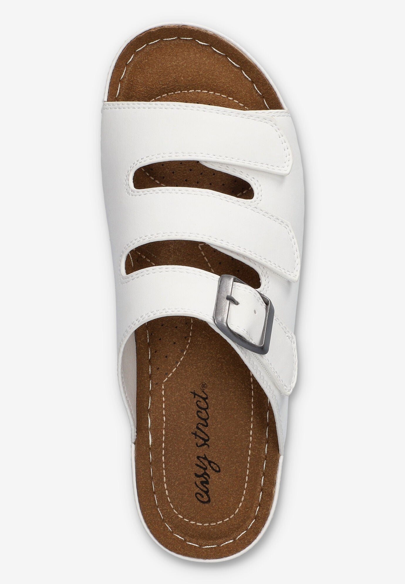 Pinterry Comfort Slide Sandal, WHITE, alternate image number 6