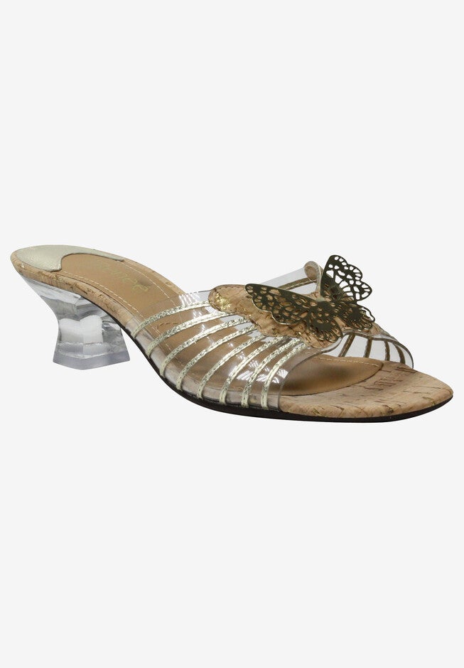 Ommika Sandal , CLEAR GOLD NATURAL, hi-res image number null