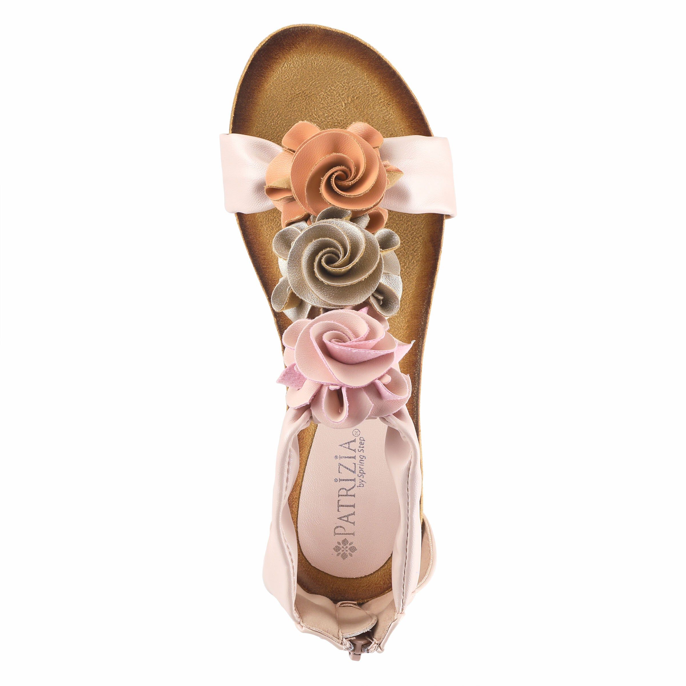 Harlequin Closed Back T-Strap Wedge Sandal, PEACH, alternate image number 3