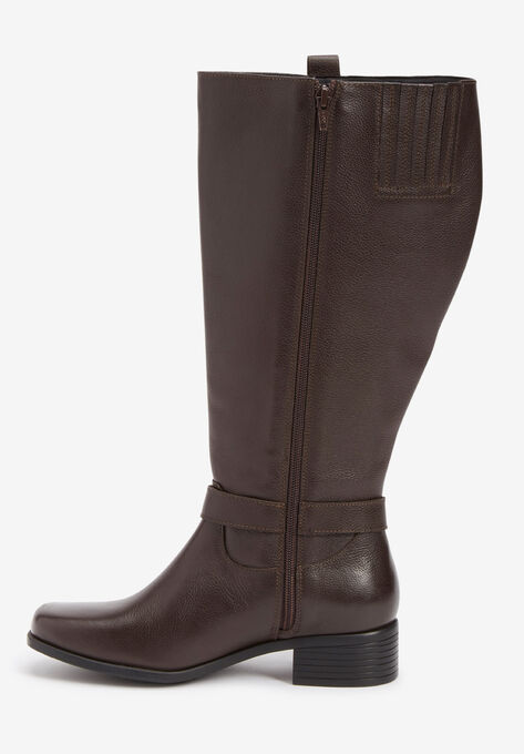 The Donna Wide Calf Leather Boot, , alternate image number null