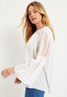 Crochet-Trim Blouse, , alternate image number null