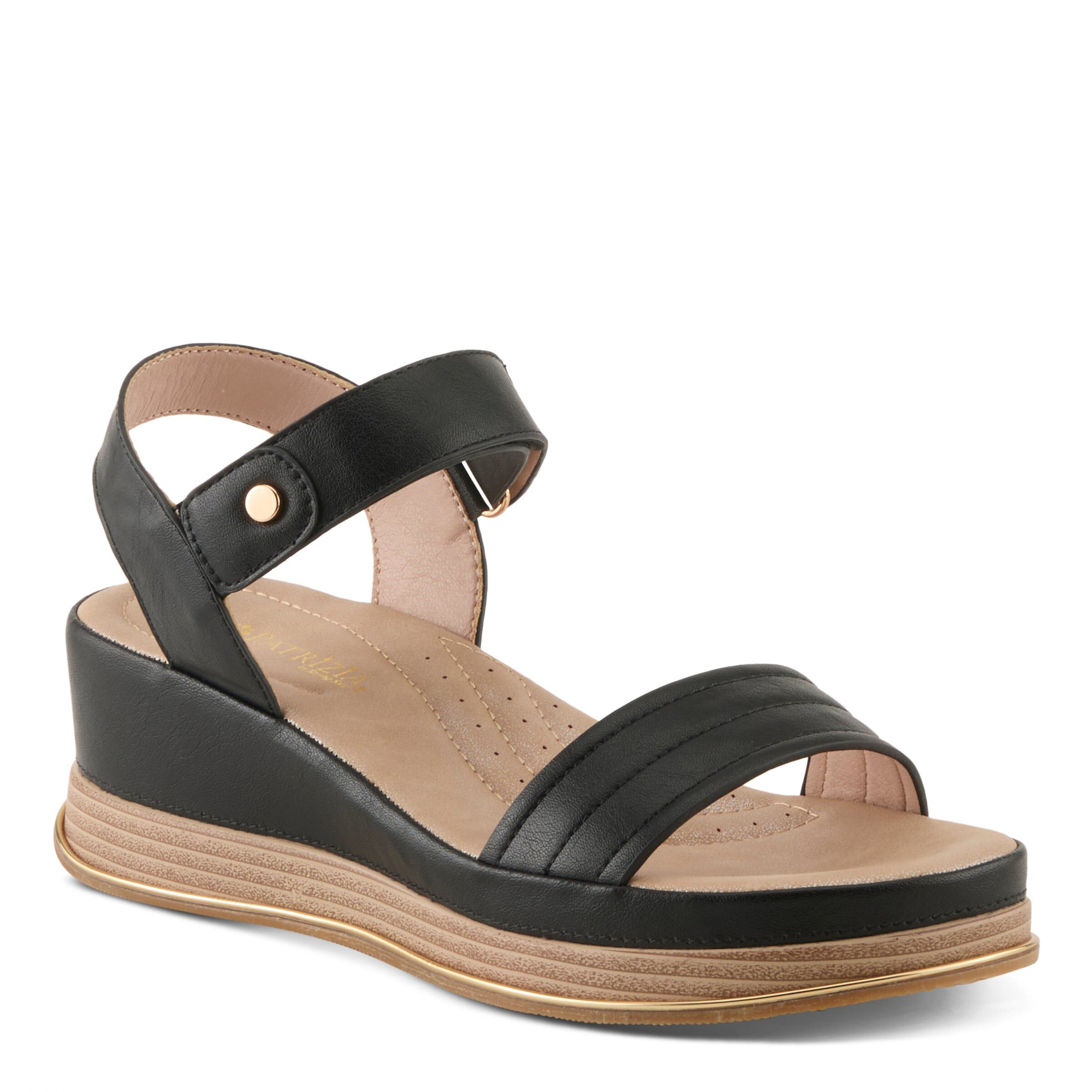 Sahil Wedge Sandal, BLACK, hi-res image number 0