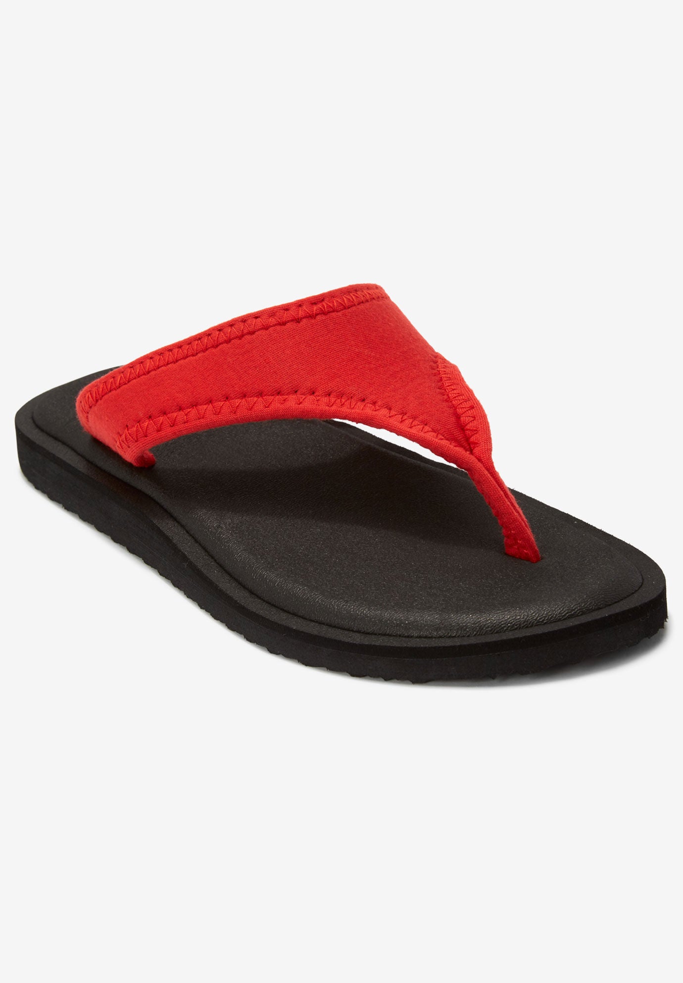 red wide width sandals