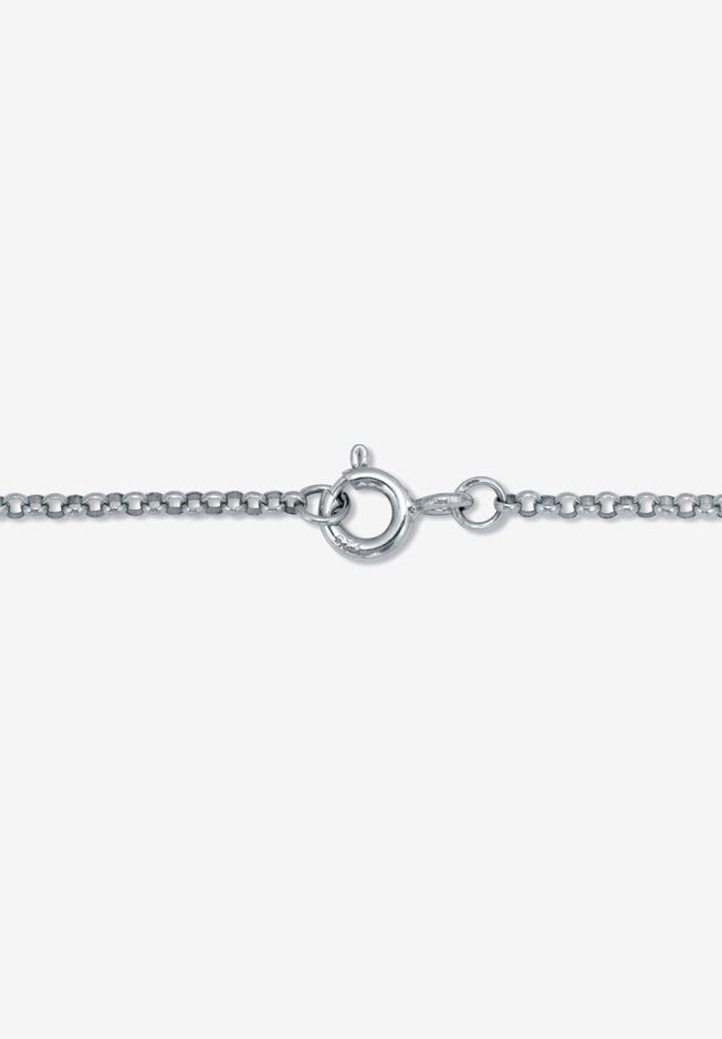 Sterling Silver Cat Charm Bracelet 7.5 Inch Length, , on-hover image number 1