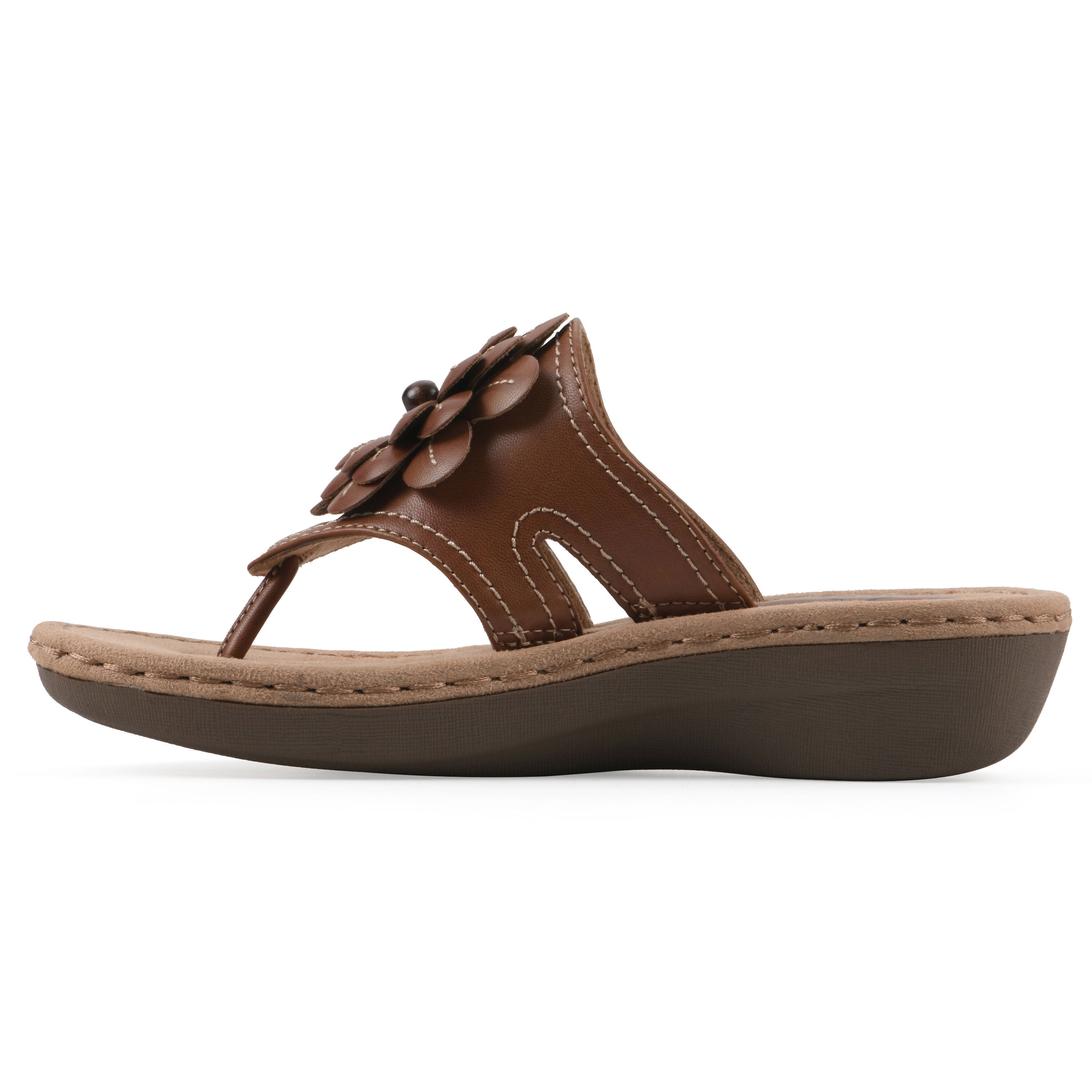 Cashlyn Floral Mini Wedge Sandal, TAN SMOOTH, alternate image number 3