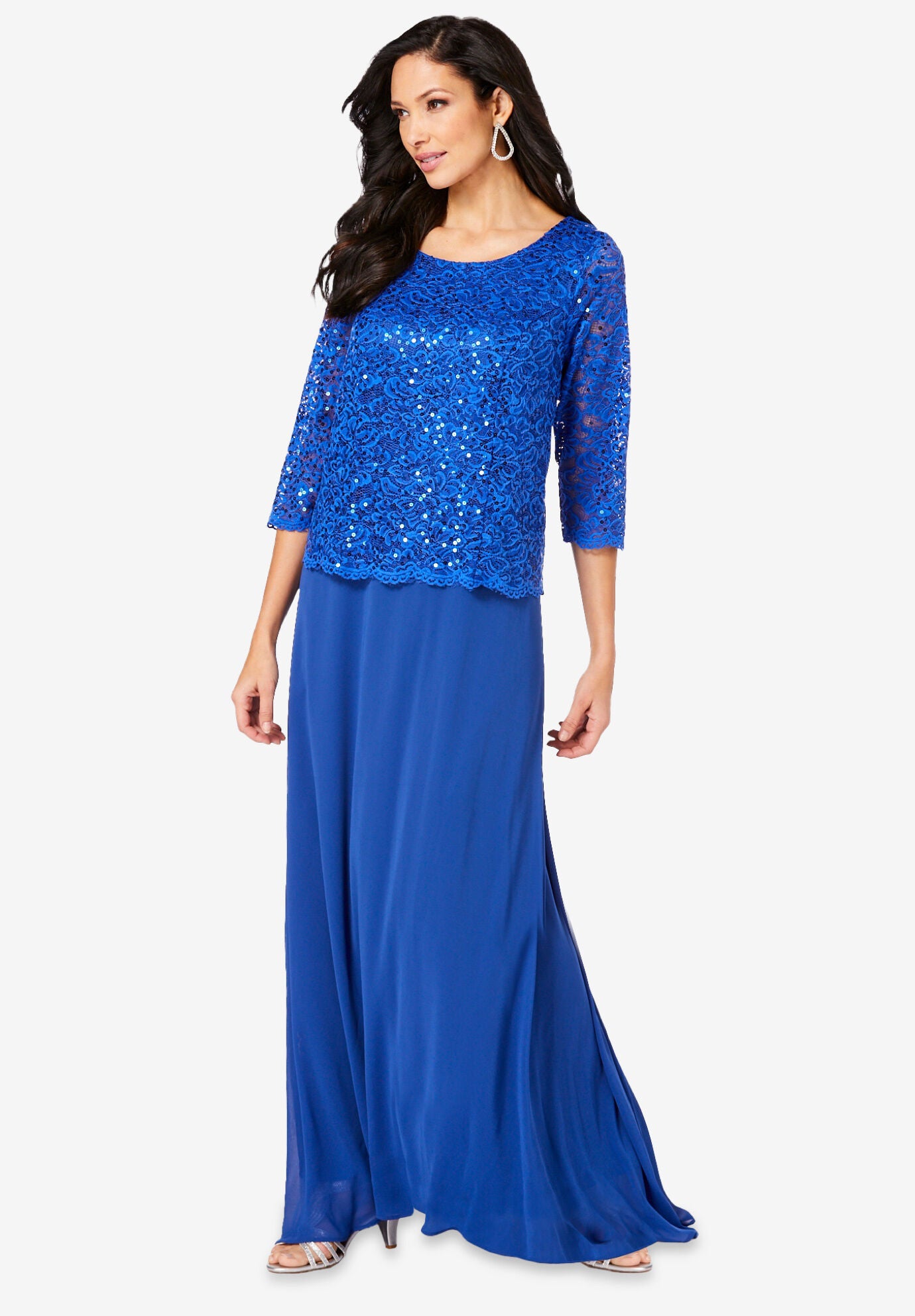 Woman within dresses top