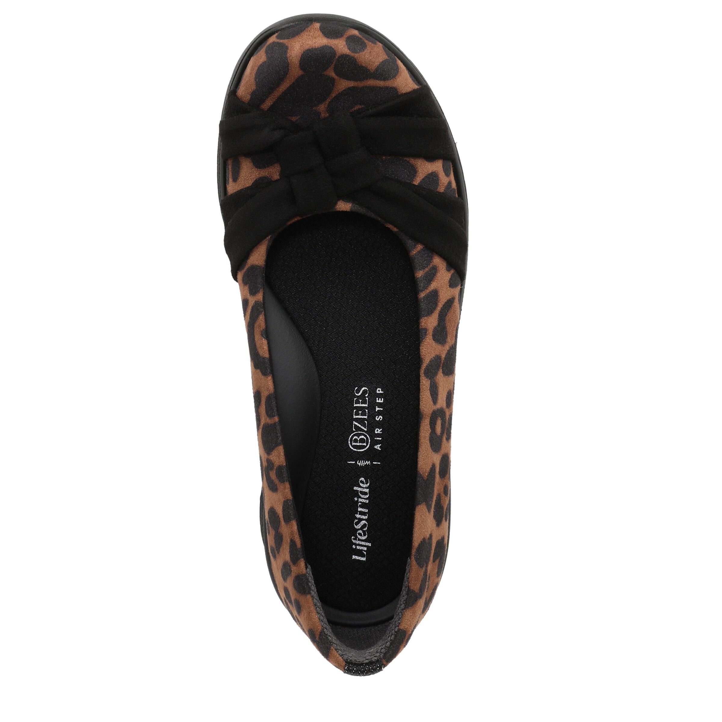 Glamour Accent Knots Wedge Flat, BROWN LEOPARD, alternate image number 6