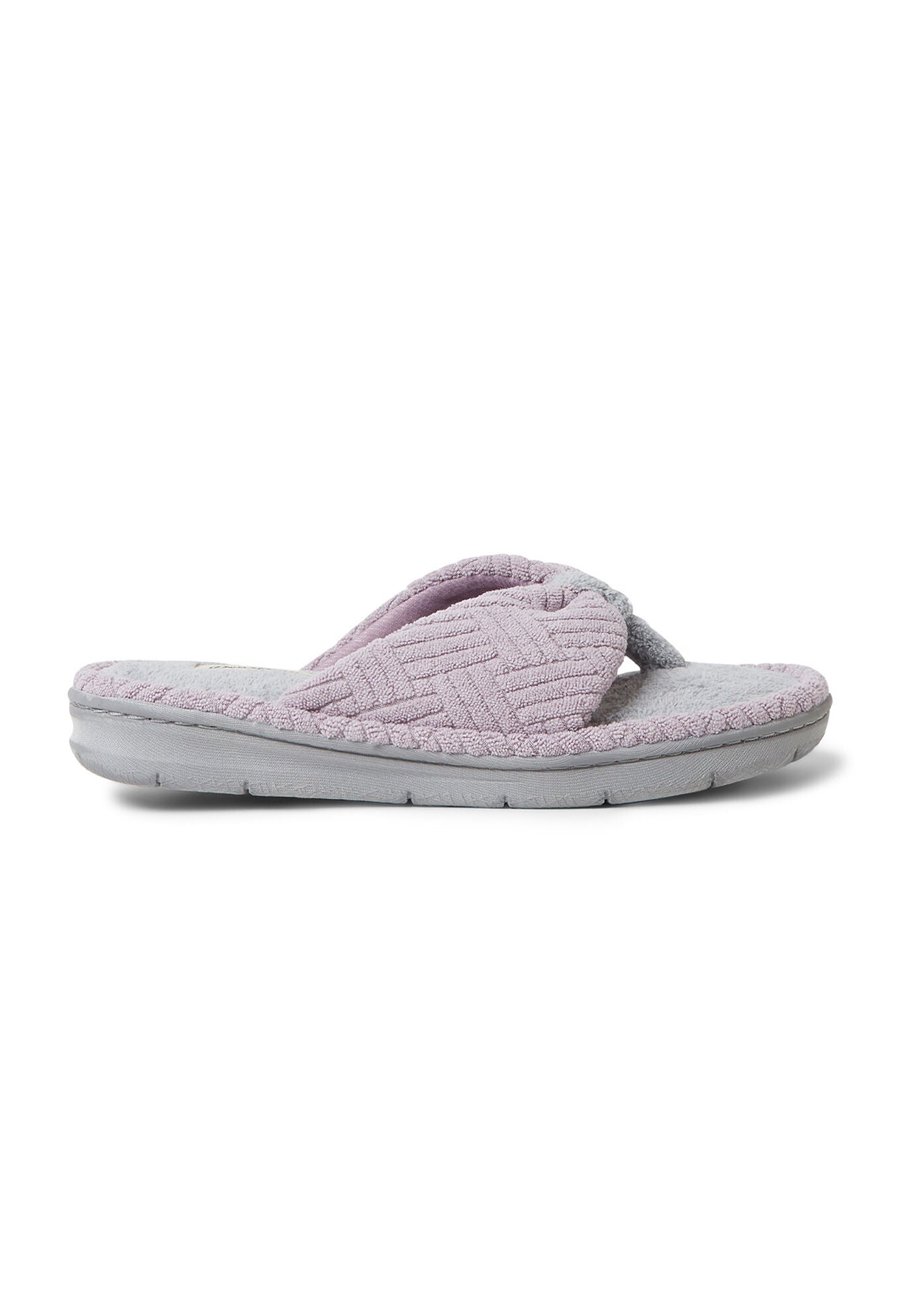 Addison Textured Terry Thong Slippers, , alternate image number 3