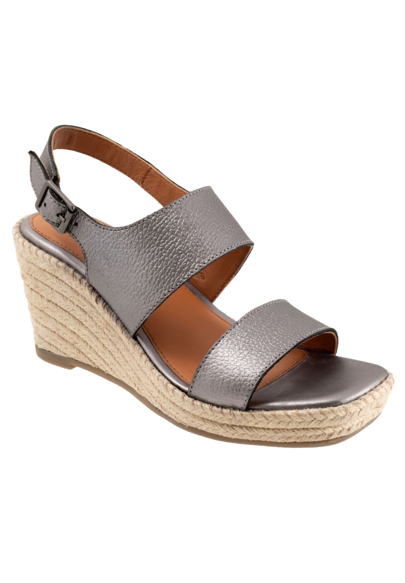 Hartley Wedge Sandal, PEWTER METAL, hi-res image number 0