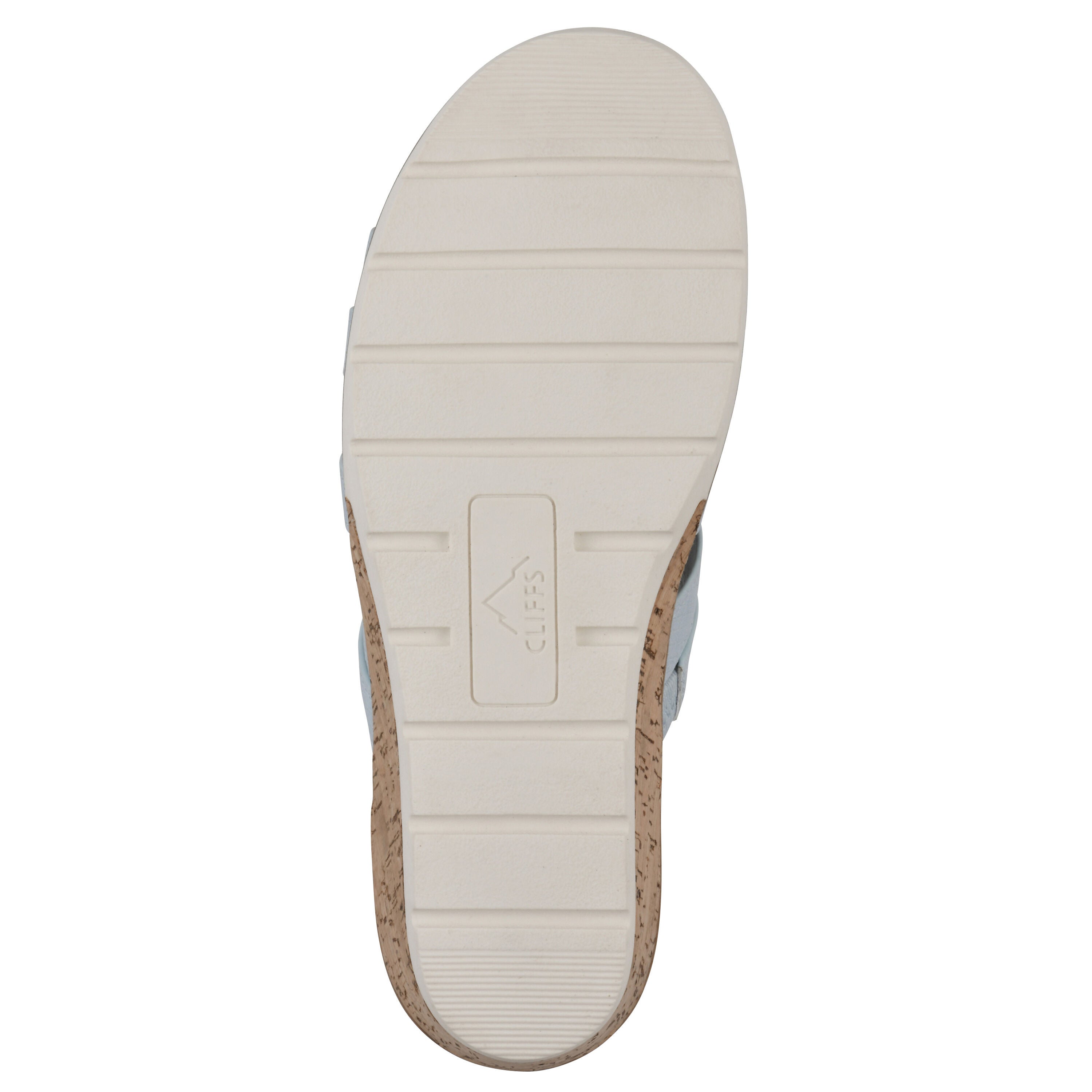 Tinisha Wedge Sandal, LIGHT BLUE EMBOSSED, alternate image number 5