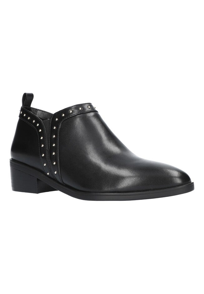 Lorraine Booties , BLACK LEATHER, hi-res image number null