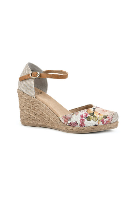 Mamba Espadrilles, WHITE FLORAL SMOOTH, hi-res image number null