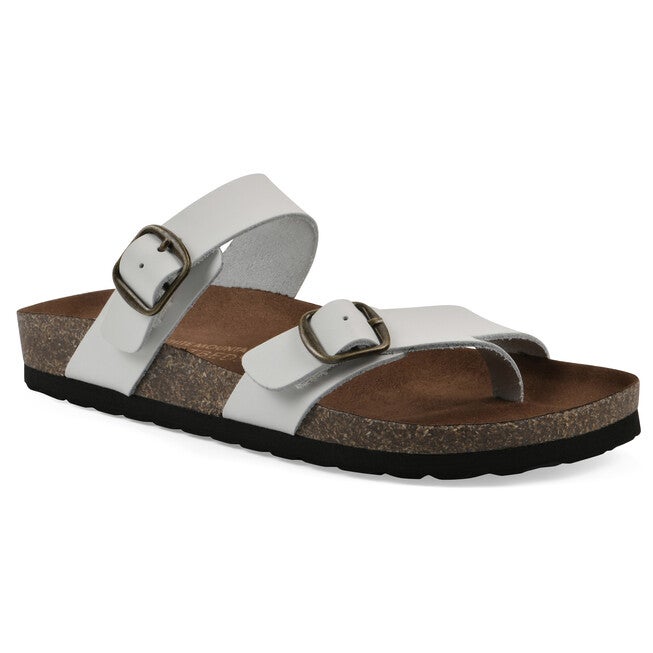 Grams Footbeds Sandal, WHITE LEATHER, hi-res image number 0