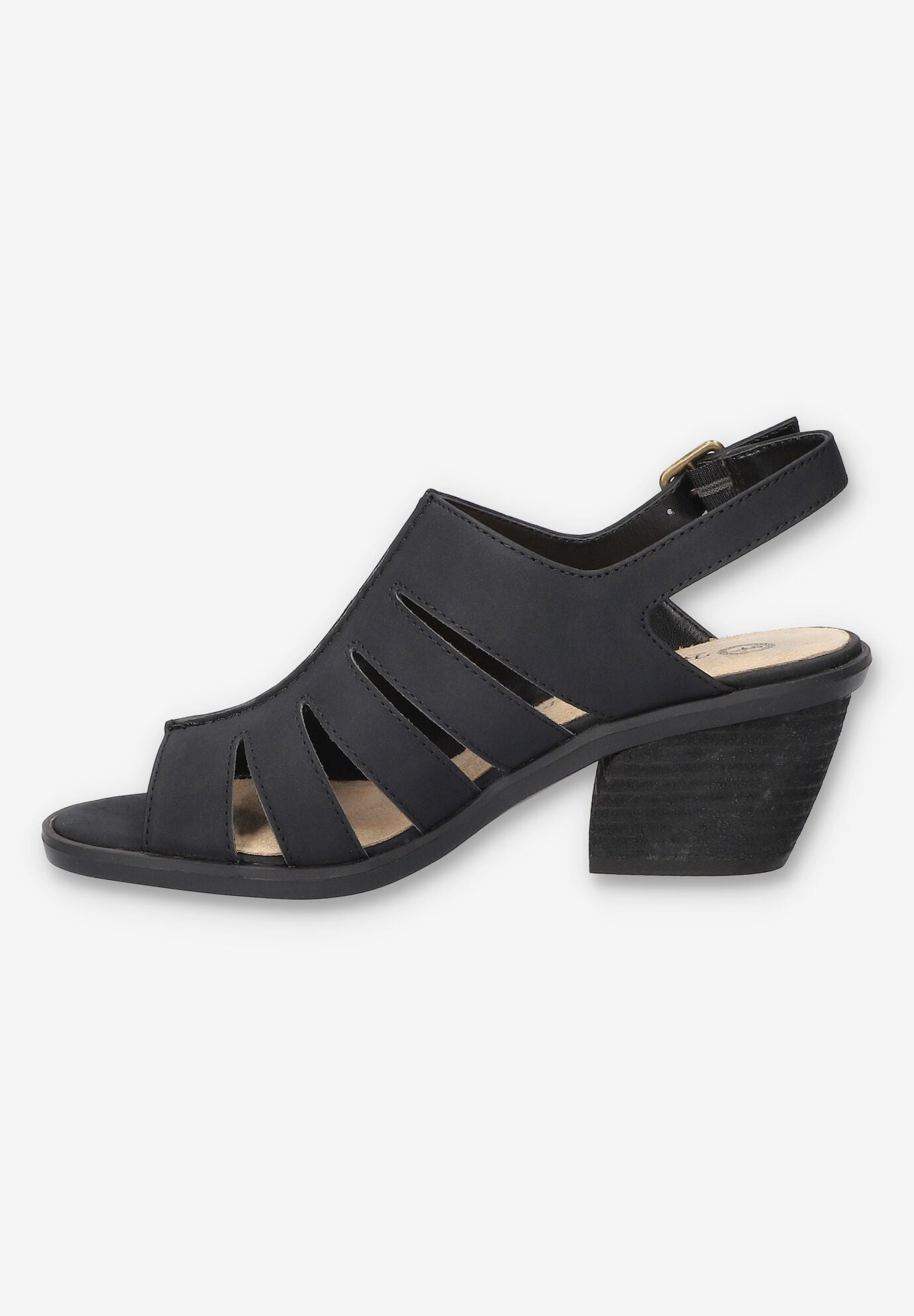 Rhodes Heeled Sandal, BLACK, alternate image number 4