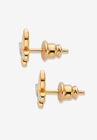 Yellow Gold Plated Genuine Diamond Accent Butterfly Stud Earrings, , on-hover image number null