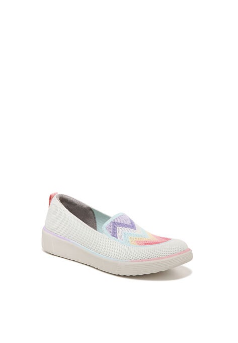 March On Slip On Sneaker, WHITE CHEVRON KNIT, hi-res image number null