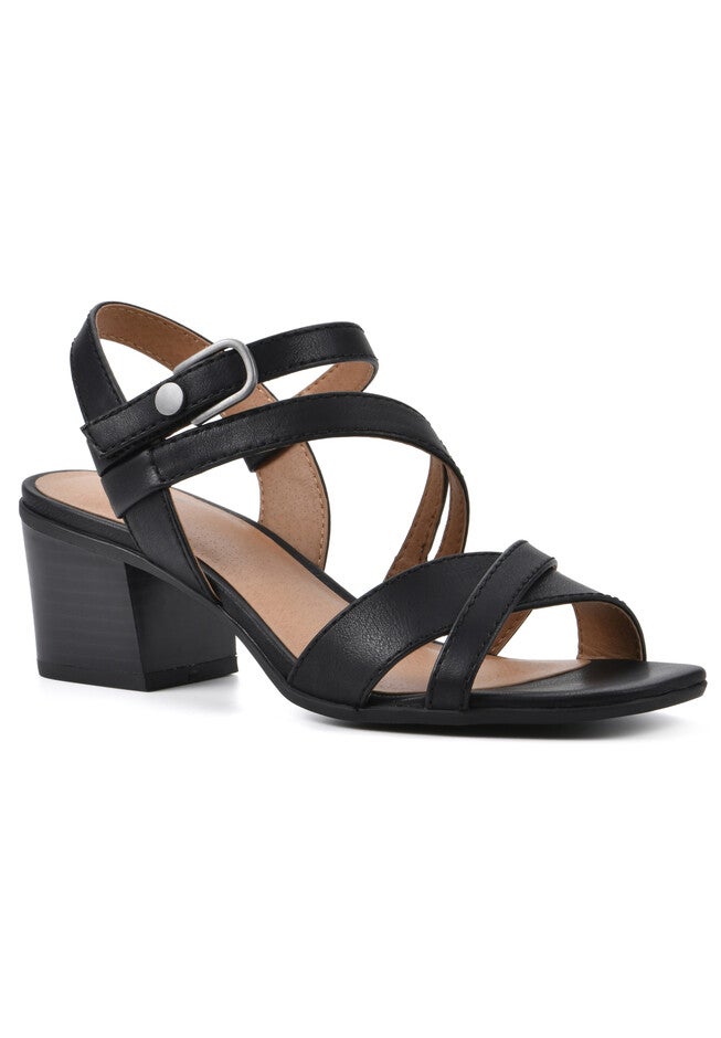Let Go Dressy Sandal, BLACK BURNISHED SMOOTH, hi-res image number null