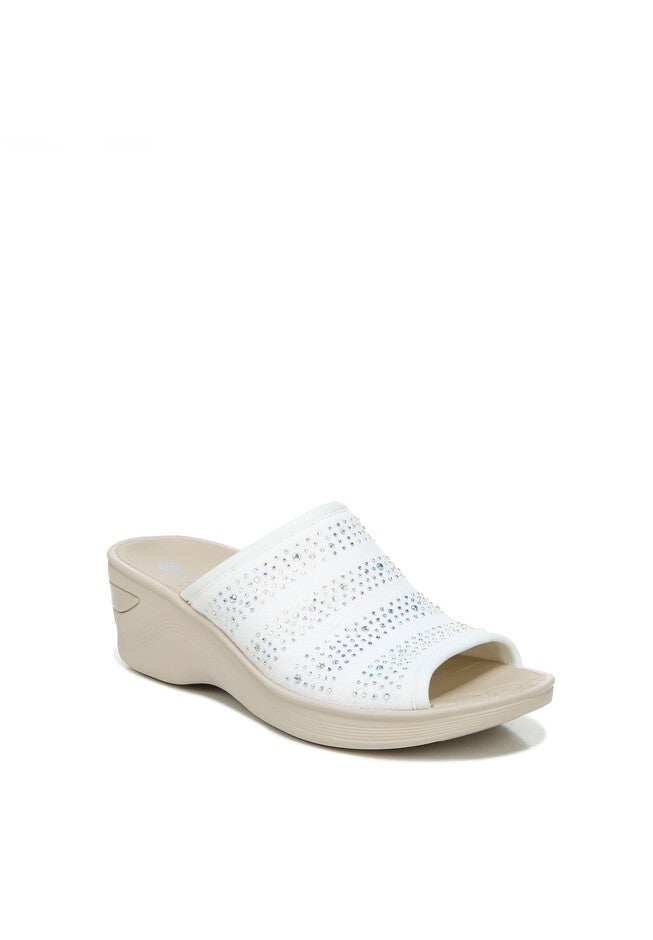 Deluxe Bright Slide Sandal, WHITE, hi-res image number 0