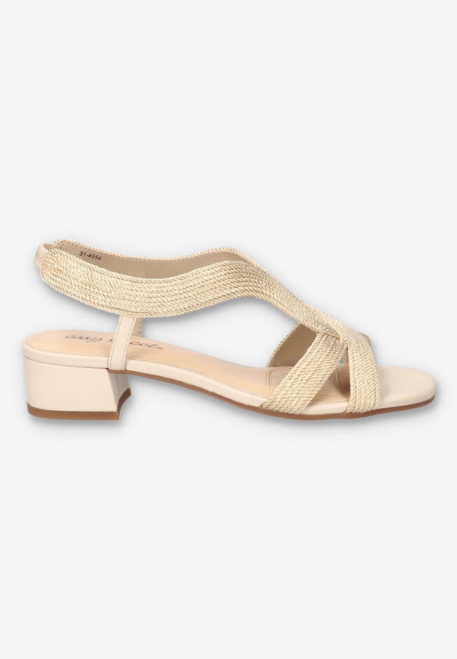Festival Block Heel Sandal, BEIGE WOVEN, alternate image number 2