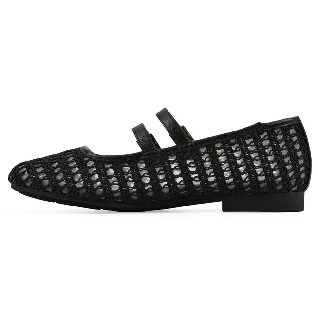 Besnik Mary Jane Flat, BLACK FABRIC, alternate image number 3