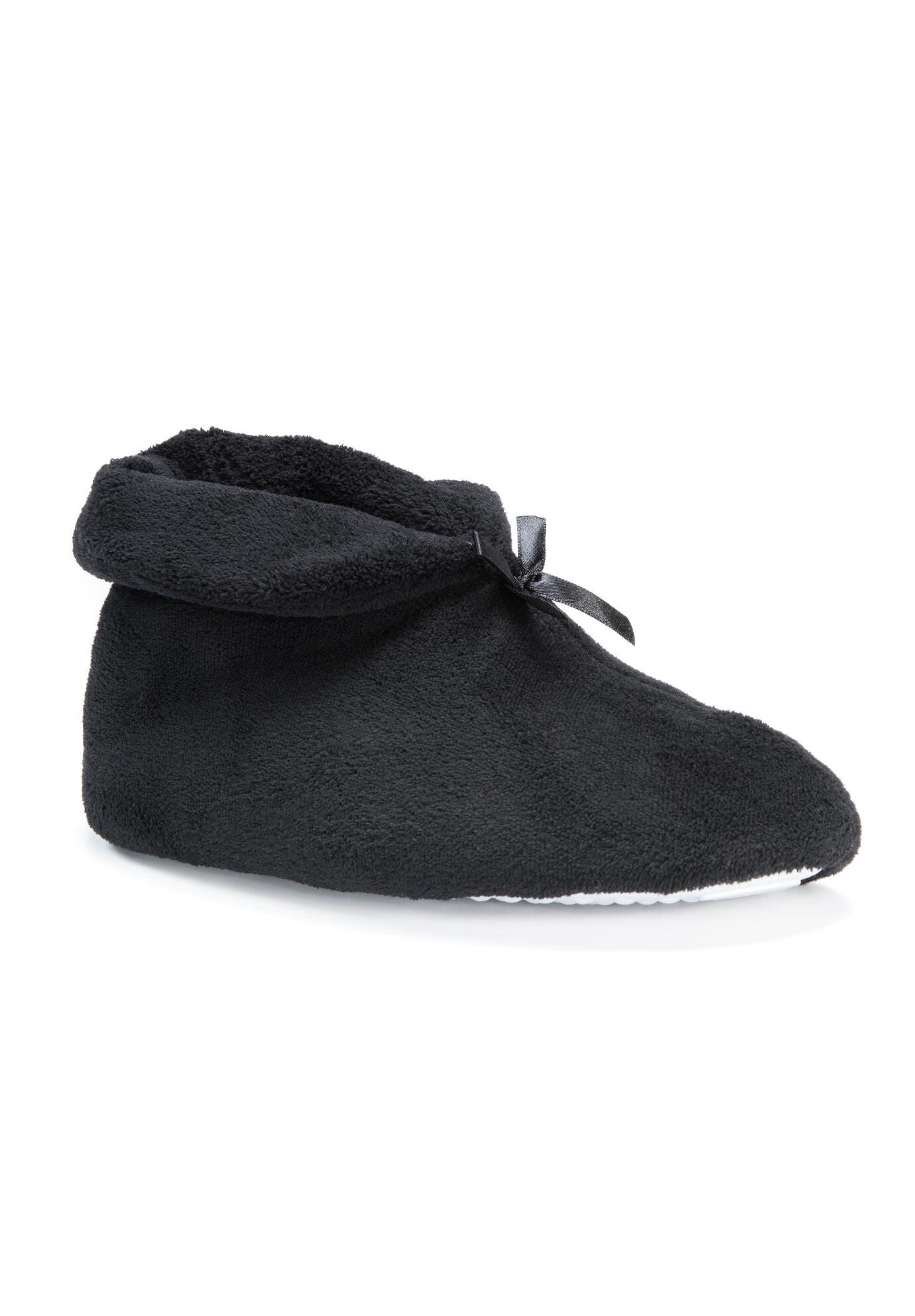 Terry Cuff Slippers, BLACK, hi-res image number 0
