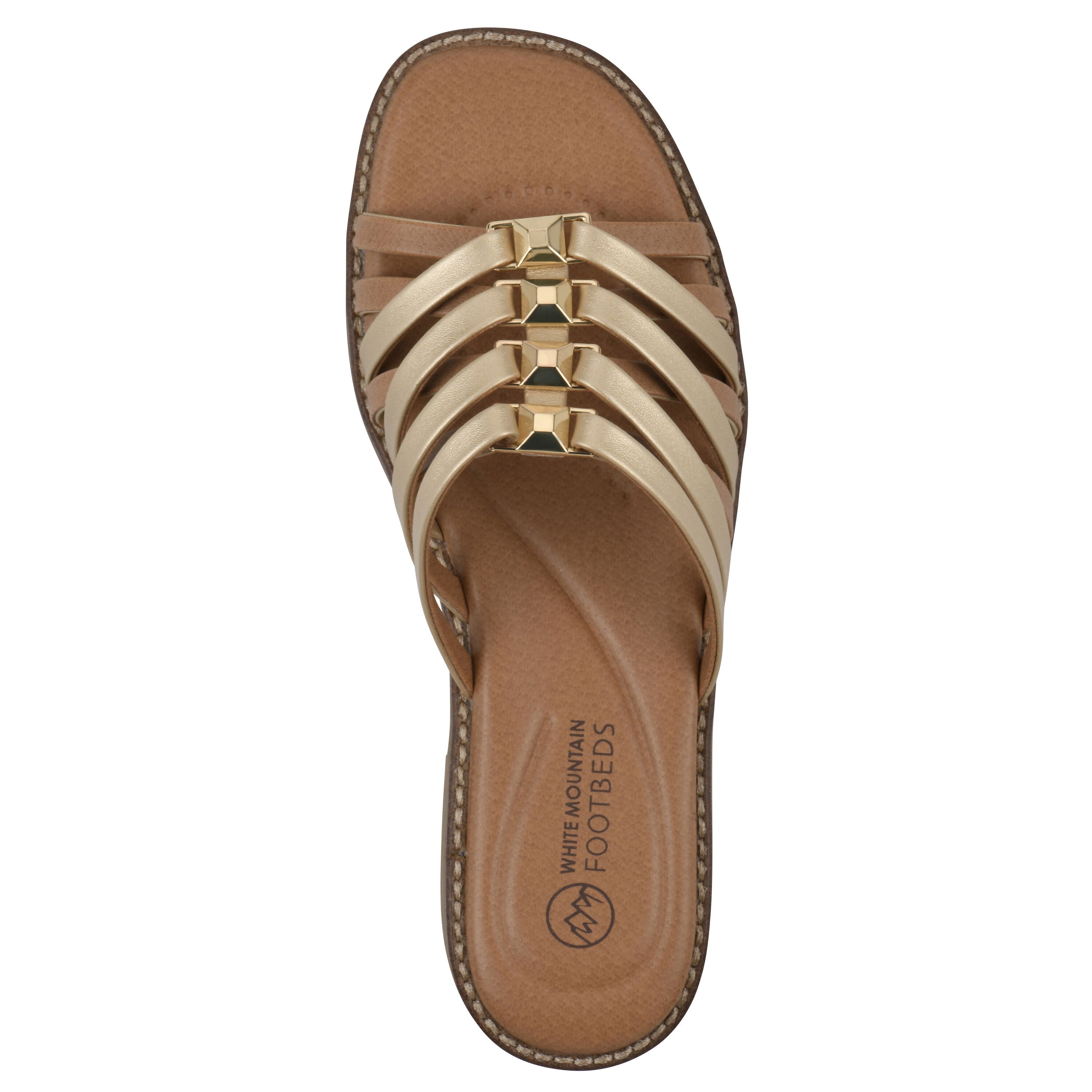 Mazy Slip On Sandal, GOLD METALLIC, alternate image number 4