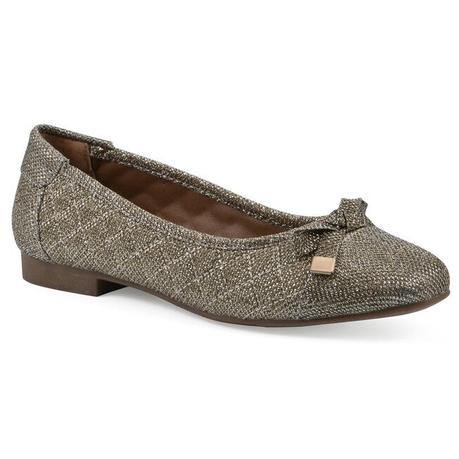 Bocah Ballet Flat - WIDE, GOLD GLITTER FABRIC, hi-res image number 0