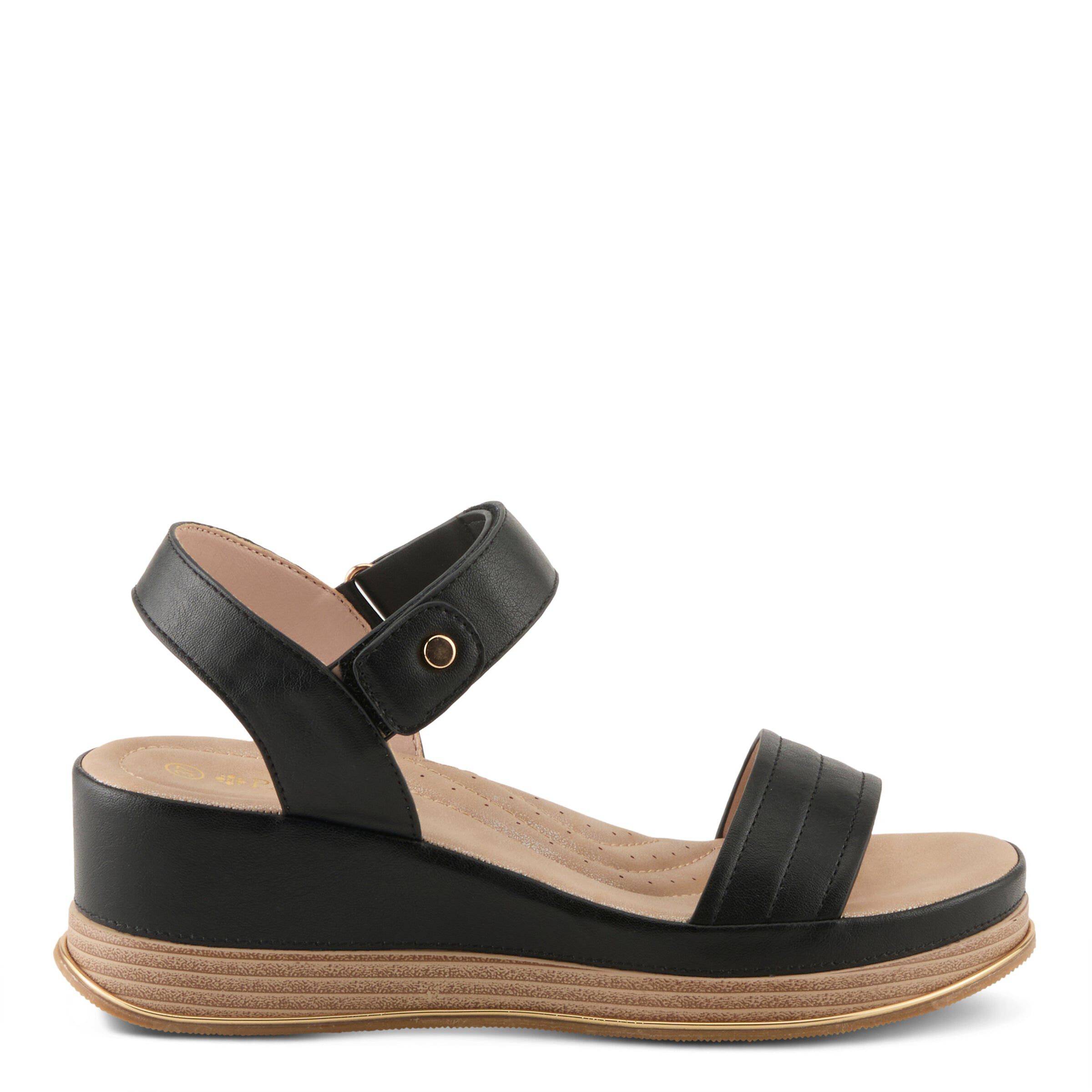 Sahil Wedge Sandal, BLACK, alternate image number 4