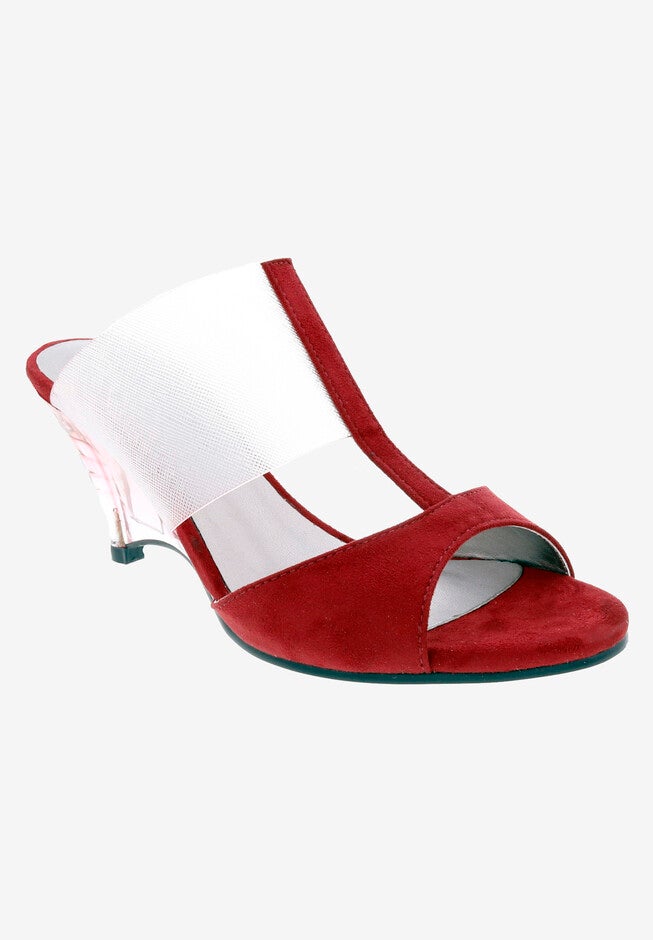 Iran Heeled Mule, WINE MICRO SUEDE, hi-res image number 0