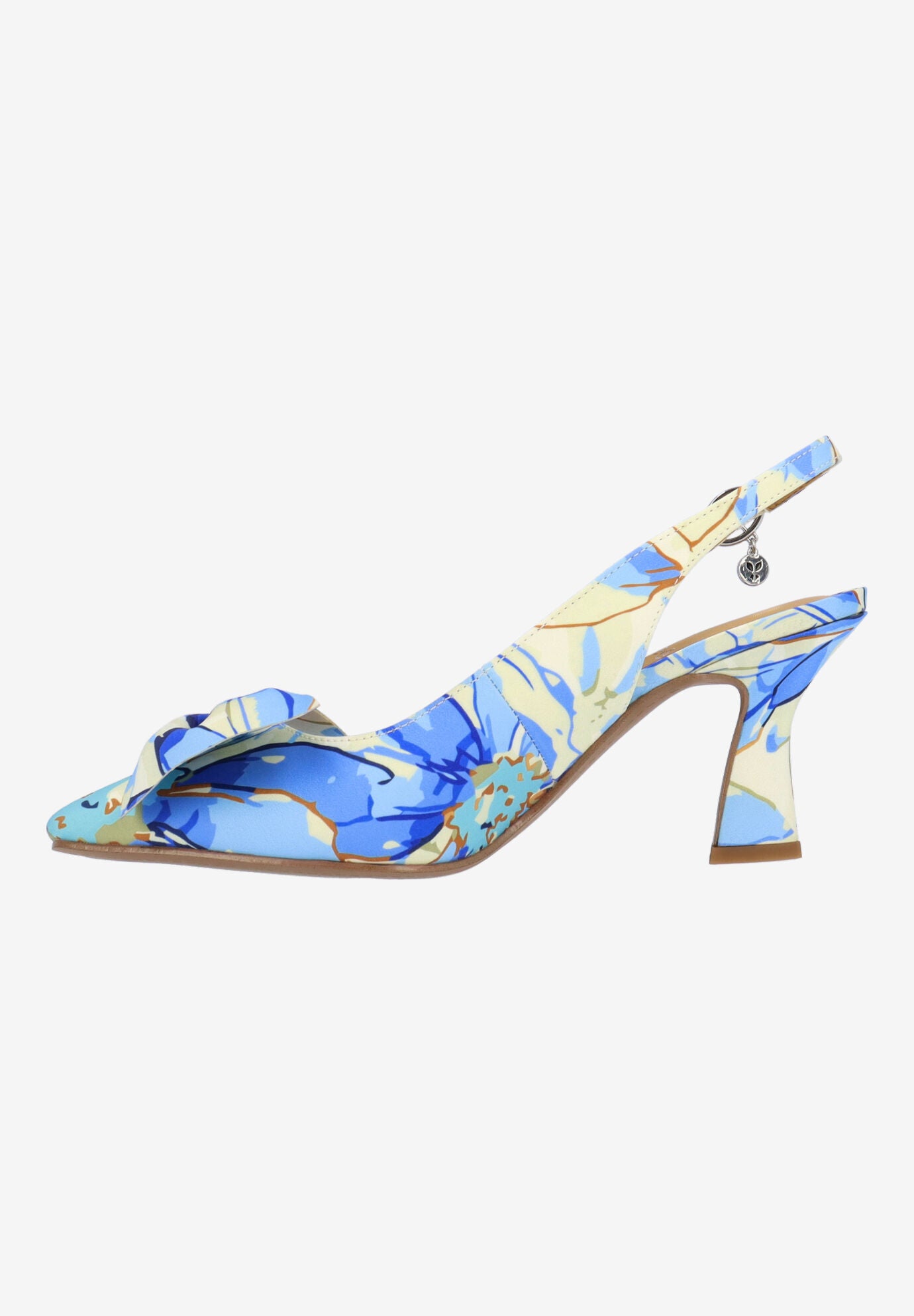 Harlan Slingback Pump, BLUE CREAM, alternate image number 4
