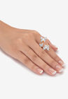 Gold Plated Marquise Cubic Zirconia Butterfly Ring (2 1/3 cttw TDW), , alternate image number null
