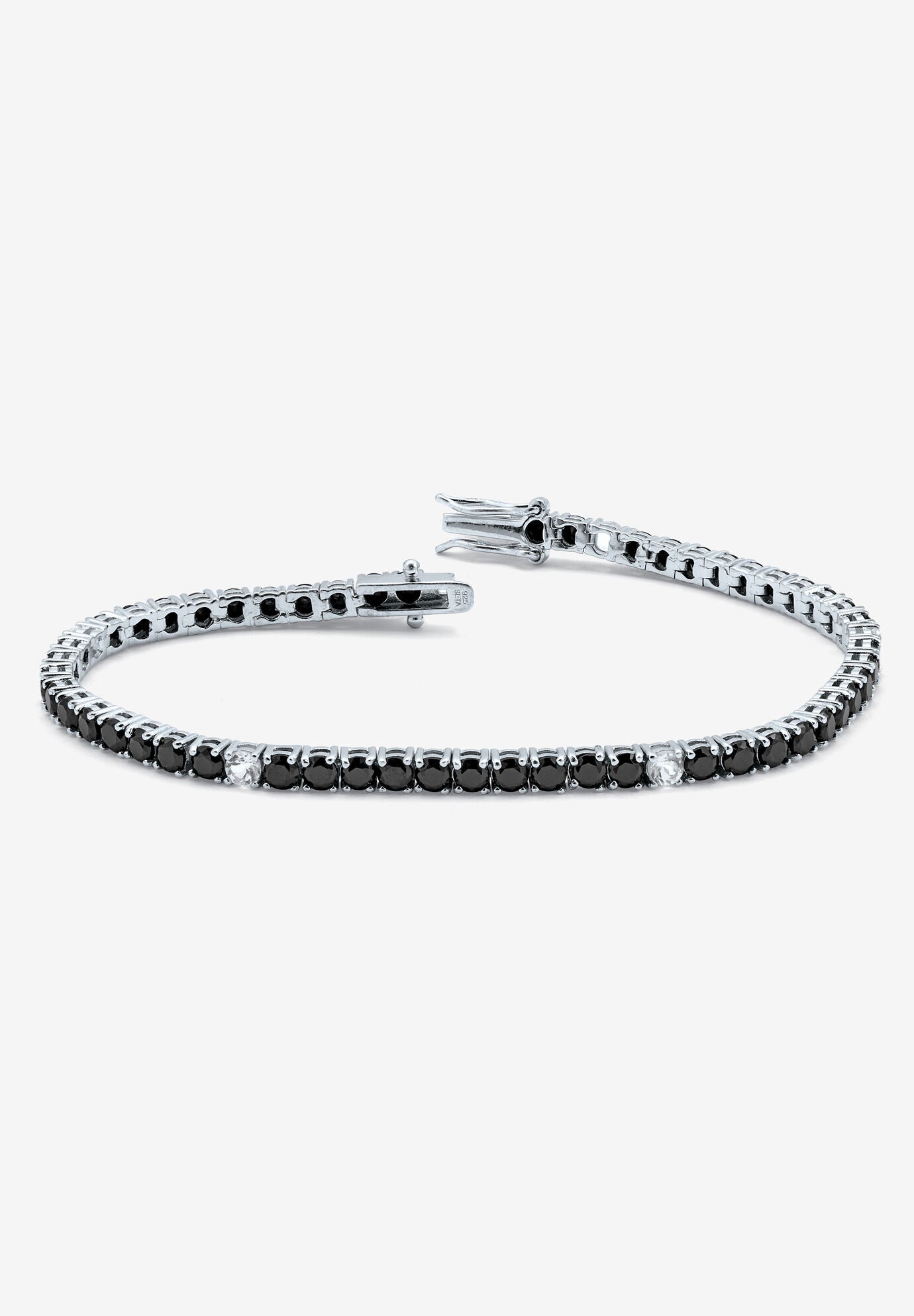 16cm silver bracelet＆Infinitycharm 16 TCW Round CZ Sterling Silver Infinity Charm Bracelet 7-inch