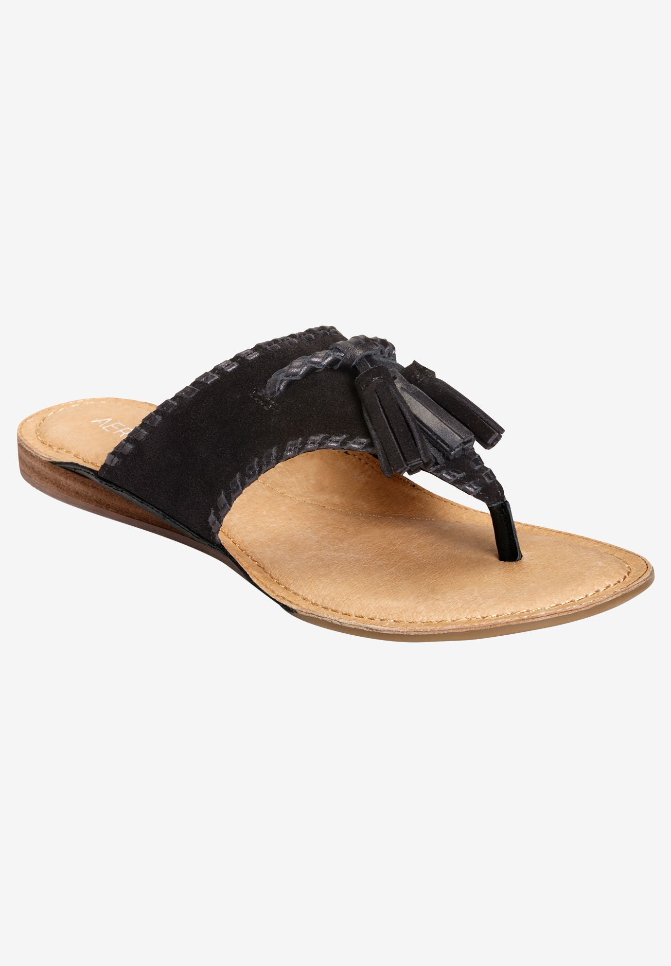 Boho Sandal Book Of Style by Aerosoles Black Leather Woman Within