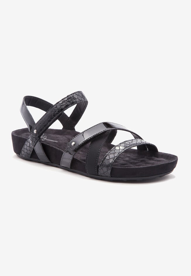 Pool Strappy Sandal, BLACK MULTI LEATHER, hi-res image number 0