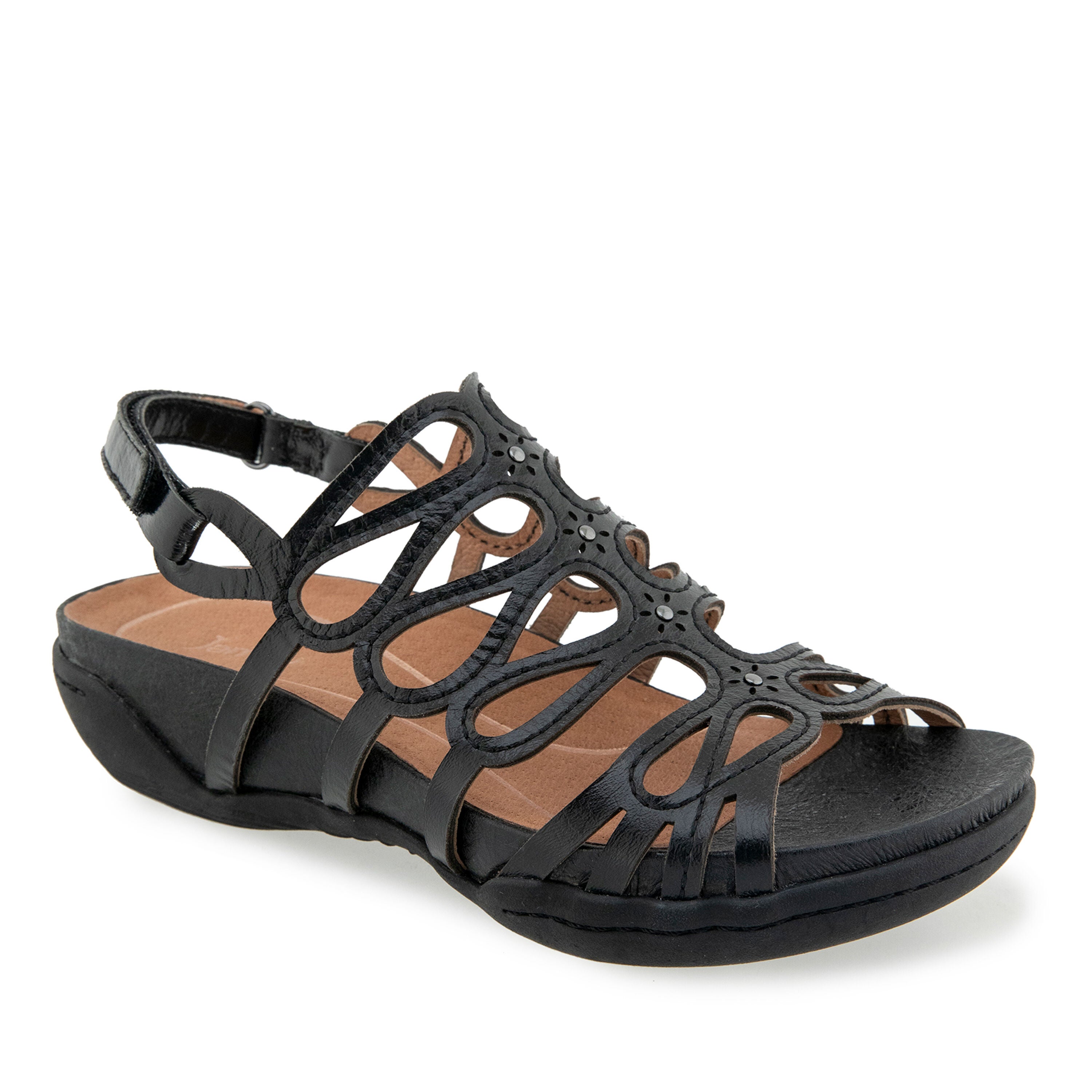Miriam Casual Flat Sandal, OIL BLACK, hi-res image number 0