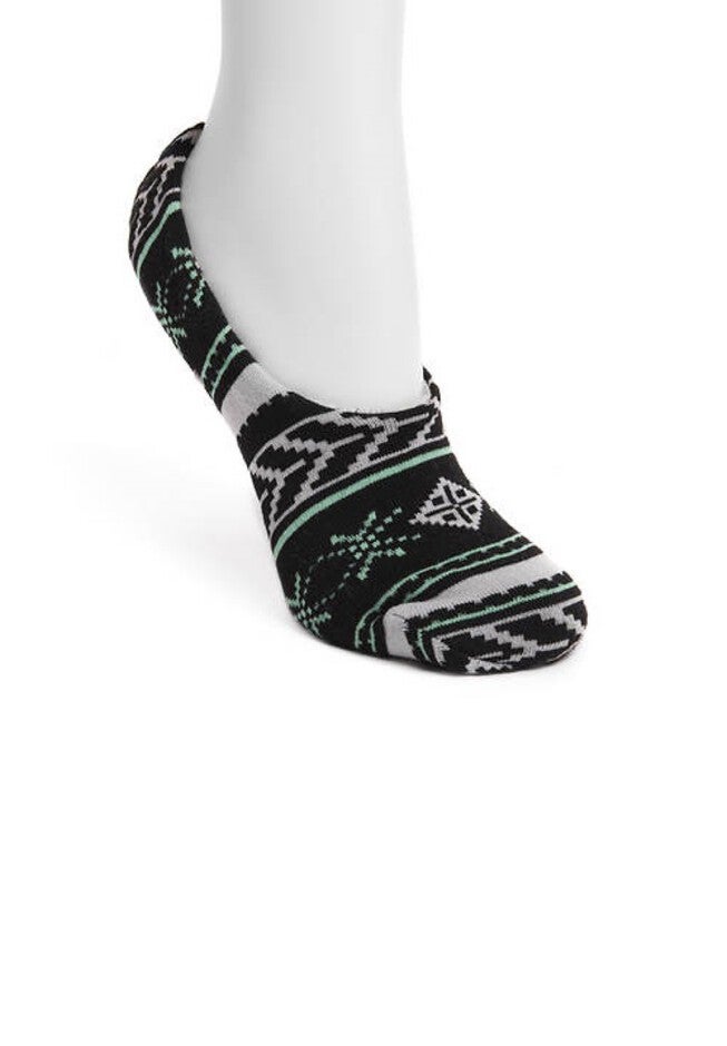 Ballerina Slipper Socks by Muk Luks®, BLACK MINT, hi-res image number null