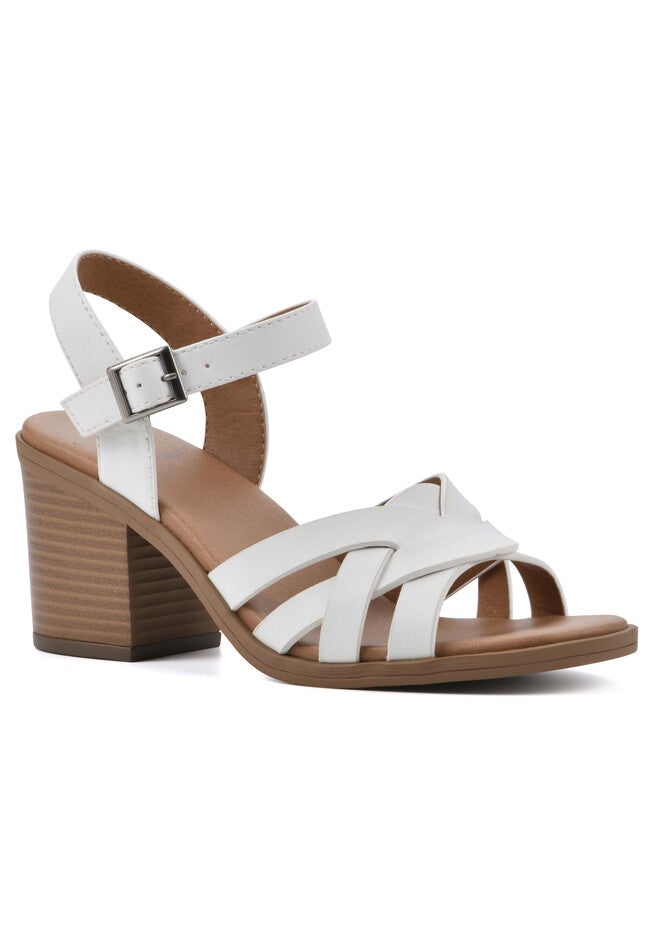 Bergen Dressy Sandal, WHITE BURNISHED SMOOTH, hi-res image number null