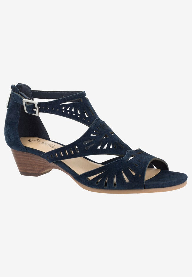 Penny Sandal   , NAVY KID SUEDE, hi-res image number 0