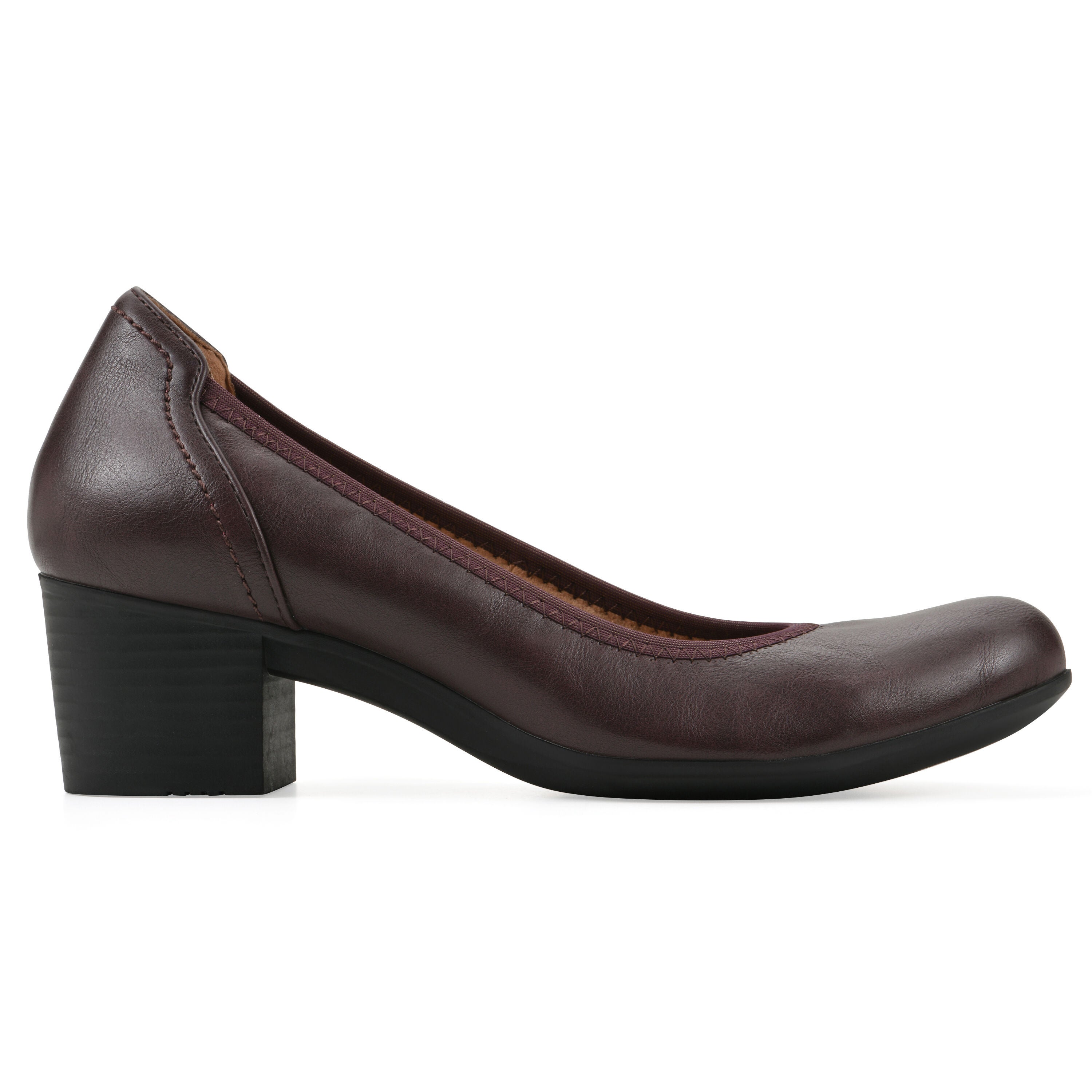 Tripton Block Heel Pump, BURGUNDY, alternate image number 2