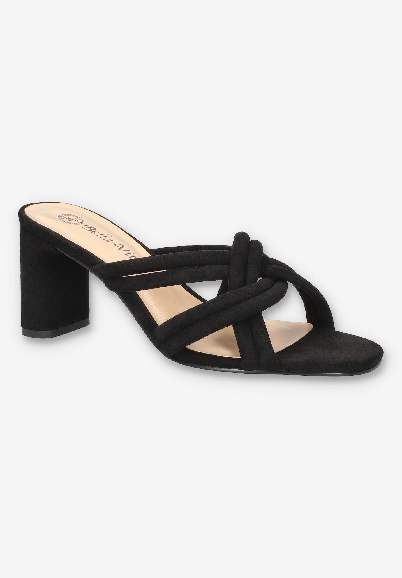 Carmen Heeled Sandal, BLACK SUEDE, hi-res image number 0