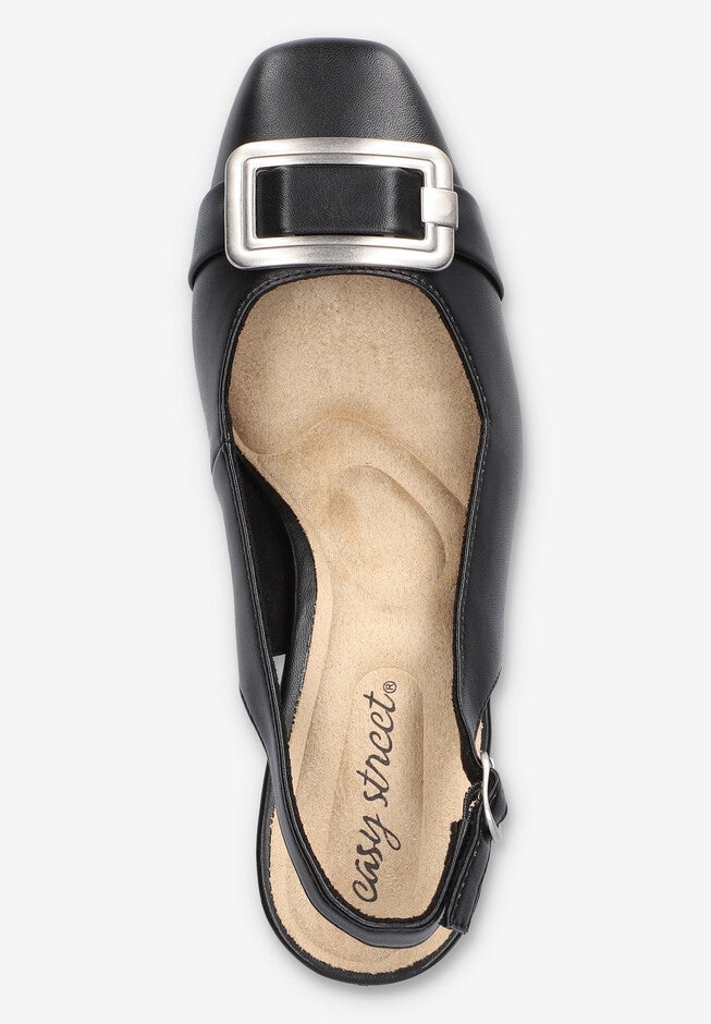 Sway Square Toe Slingback Pump, BLACK, alternate image number null