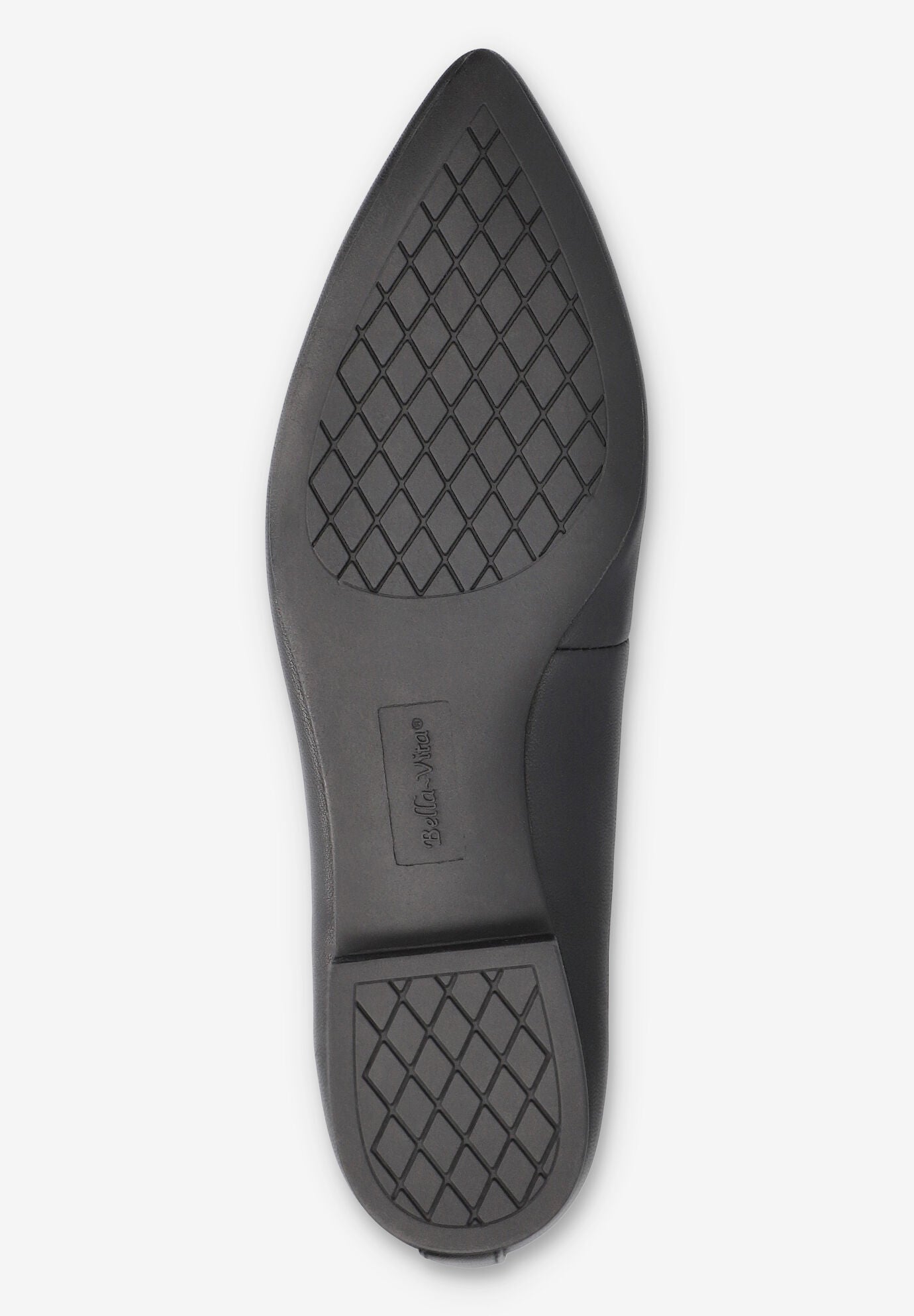 Alessi Perf Pointed Toe Flat, BLACK LEATHER, alternate image number 5