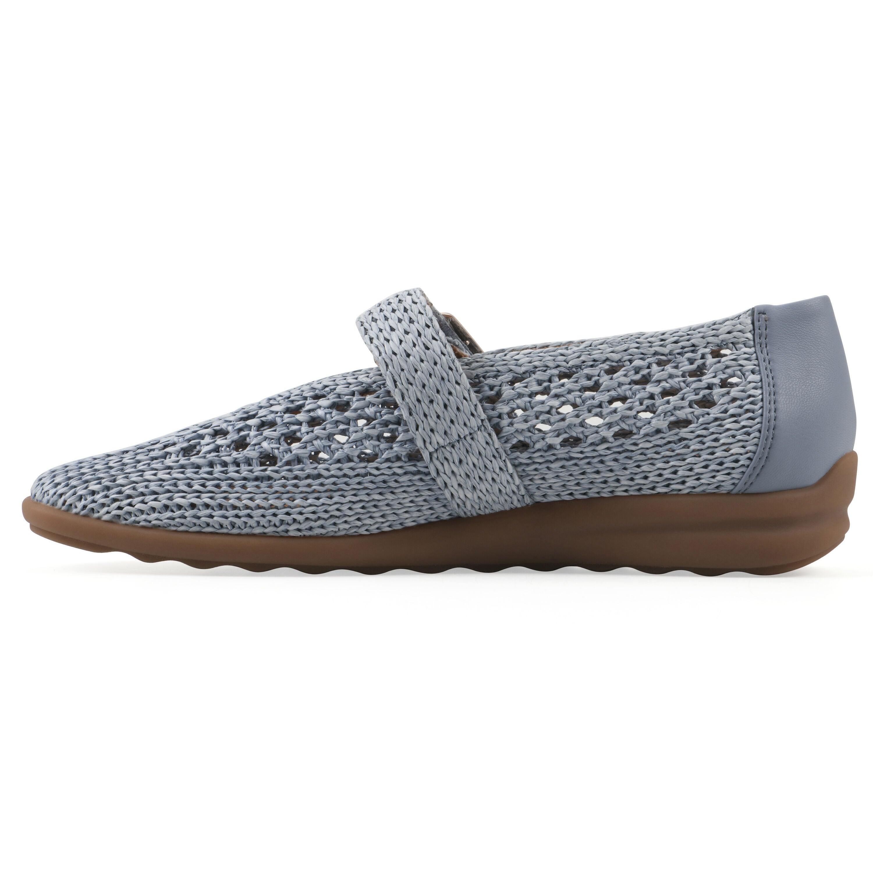 Cordette Mary Jane Flat, PERIWINKLE FABRIC, alternate image number 3