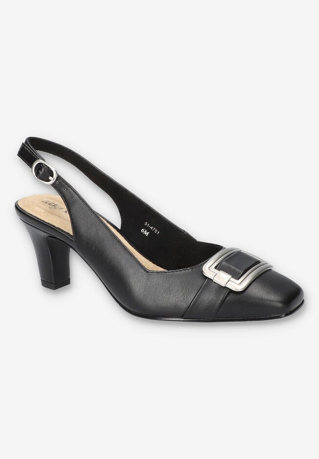 Sway Square Toe Slingback Pump, BLACK, hi-res image number null
