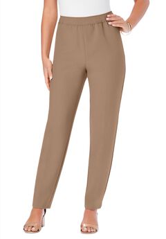 Plus Size Classic Bend Over® Structured Straight Leg Pull-On Pant