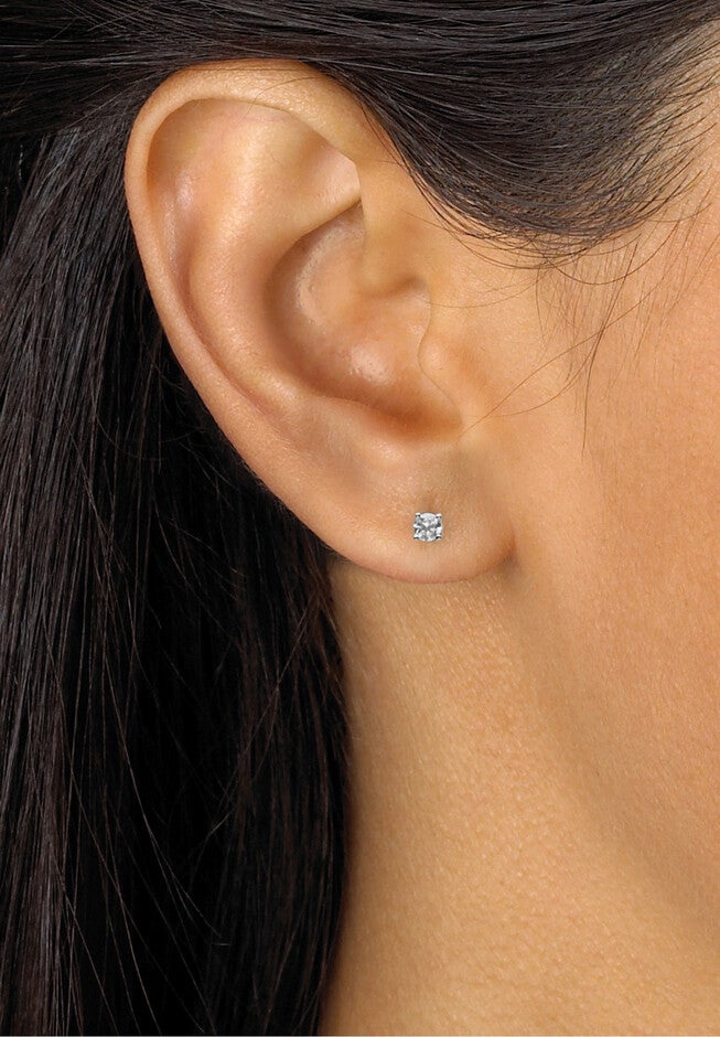 8.16 Tcw Cz Platinum-Plated Sterling Silver 7-Pair Set Of Stud Earrings Set, , on-hover image number null