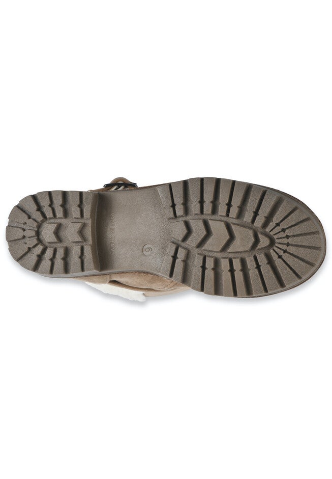 Faux Suede 1.5 inches Heel With Berber Back Boot, , alternate image number 3